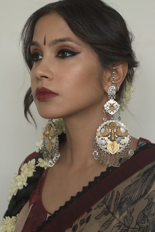 Handcrafted silver earrings