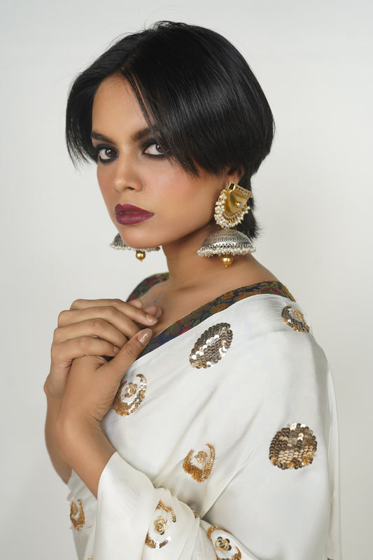Silver Indian ethnic jewellery, Statement earrings