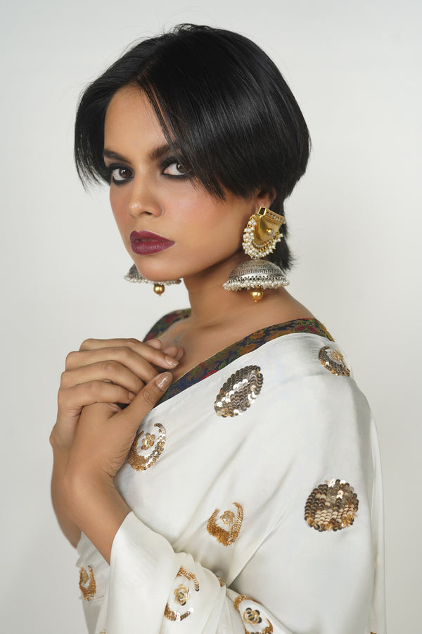 Silver Indian ethnic jewellery, Statement earrings