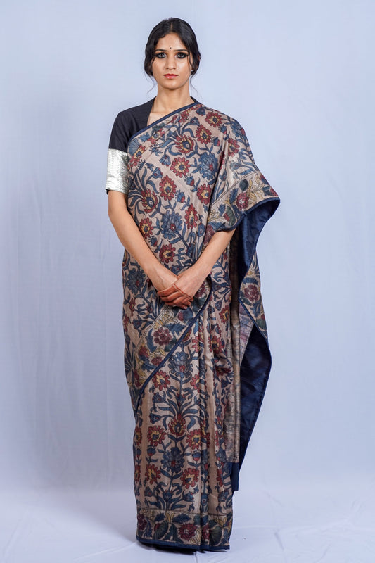 Zameer Handpainted Kalamkari Saree