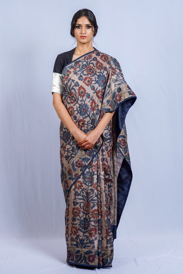 Zameer Handpainted Kalamkari Saree