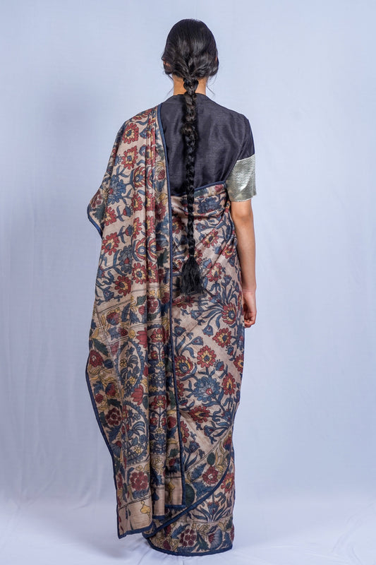 Zameer Handpainted Kalamkari Saree