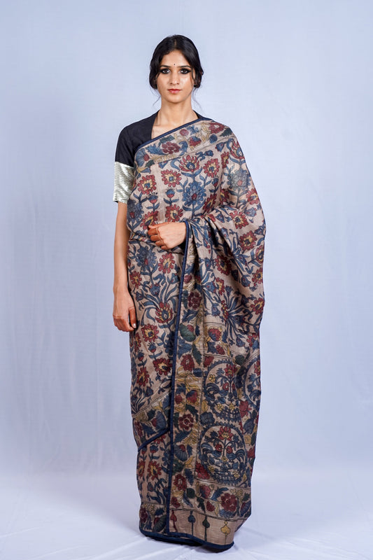 Zameer Handpainted Kalamkari Saree