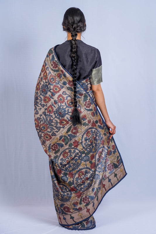 Zameer Handpainted Kalamkari Saree
