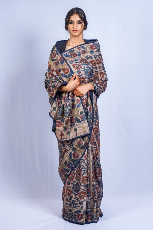 Zameer Handpainted Kalamkari Saree