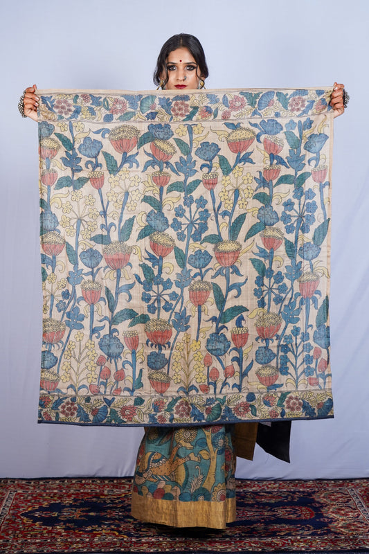 Zameer Handpainted Kalamkari Saree