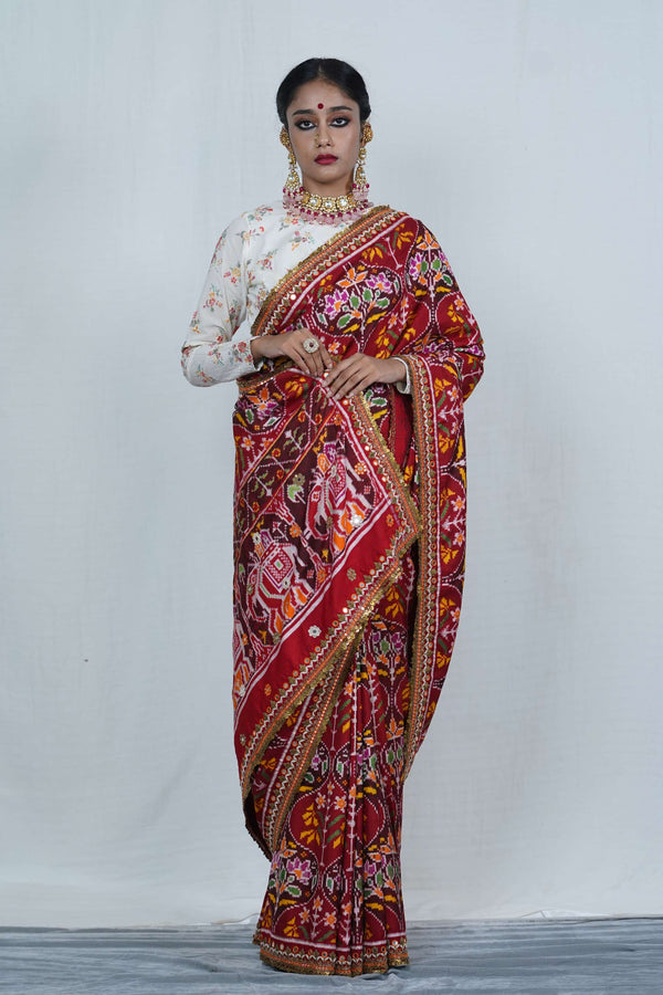Indian wedding wear patan patola silk saree