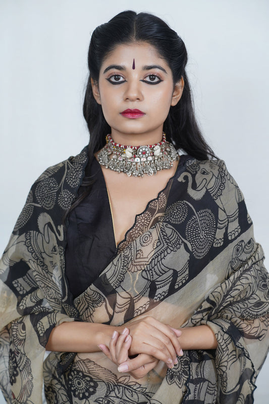 Real kalamkari saree