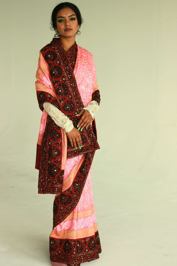 Designer Bandhani saree by AYUSH KEJRIWAL