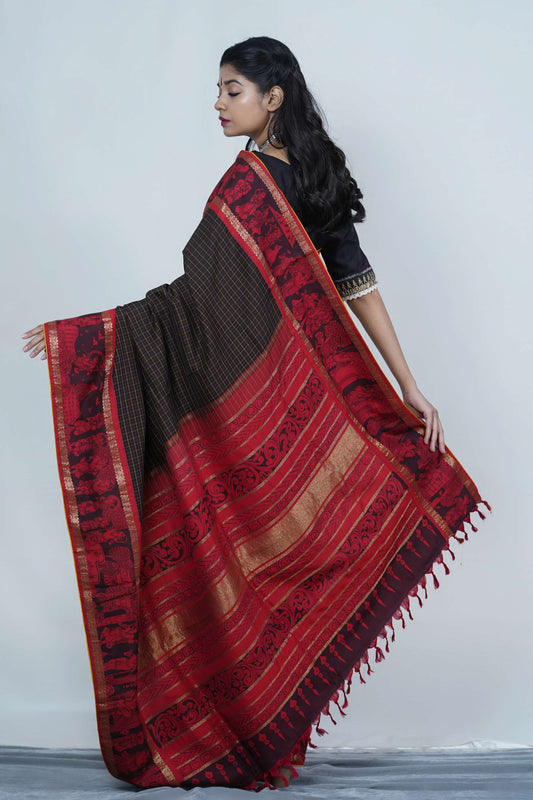Designer Kalamkari silk saree