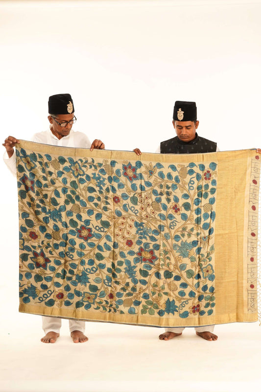 Pen kalamkari saree