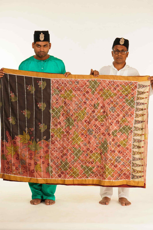 Kalamkari saree by Ayush Kejriwal