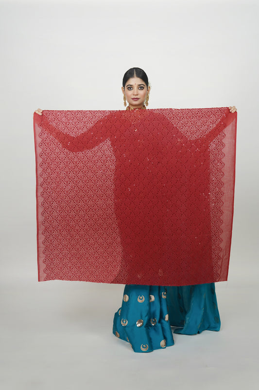 Meroon chickenkari blouse piece