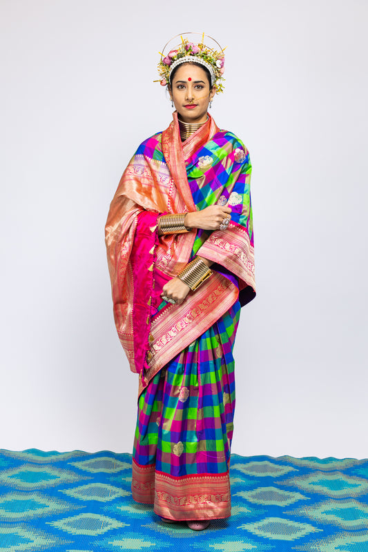 Handwoven Banarasi Saree by Ayush Kejriwal