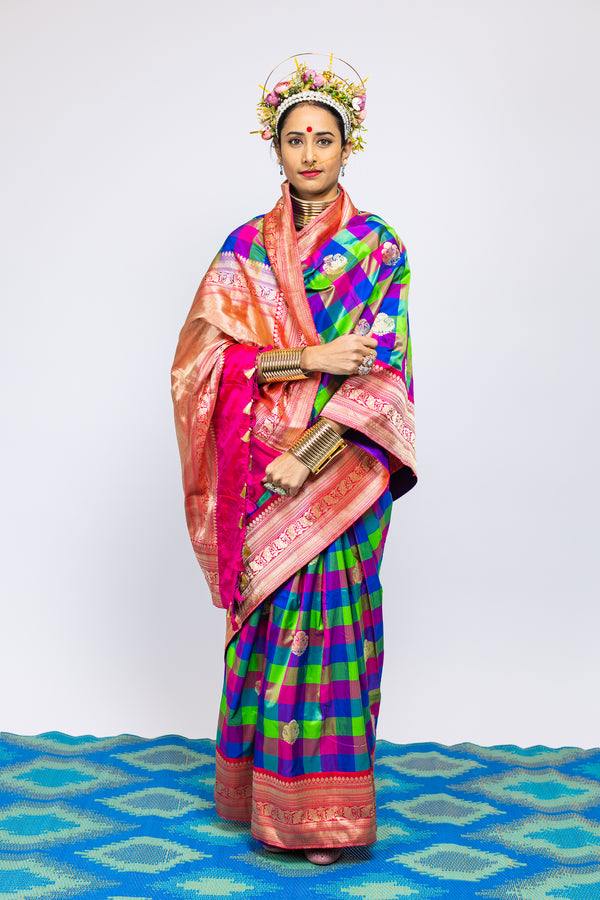 Handwoven Banarasi Saree by Ayush Kejriwal