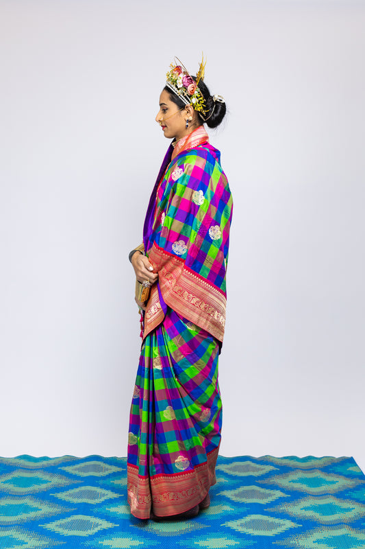 Handwoven Banarasi Saree by Ayush Kejriwal