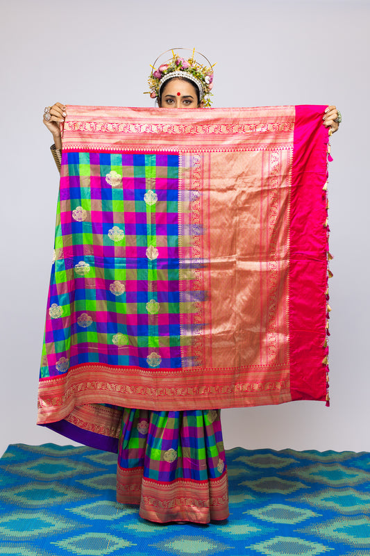 Handwoven Banarasi Saree by Ayush Kejriwal