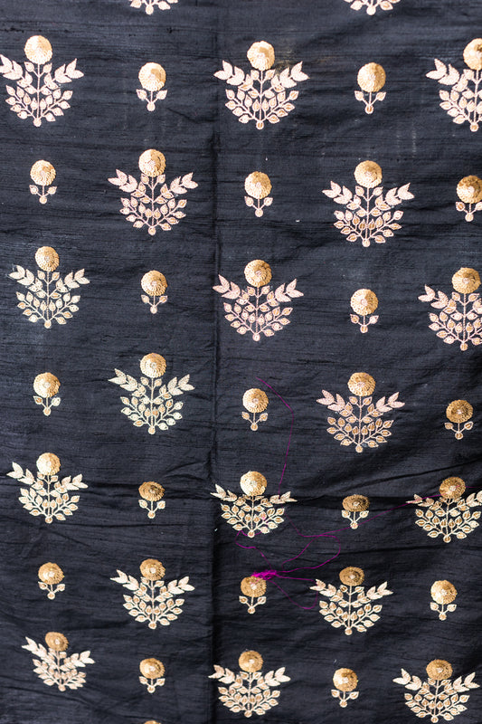 Black and gold embroidery