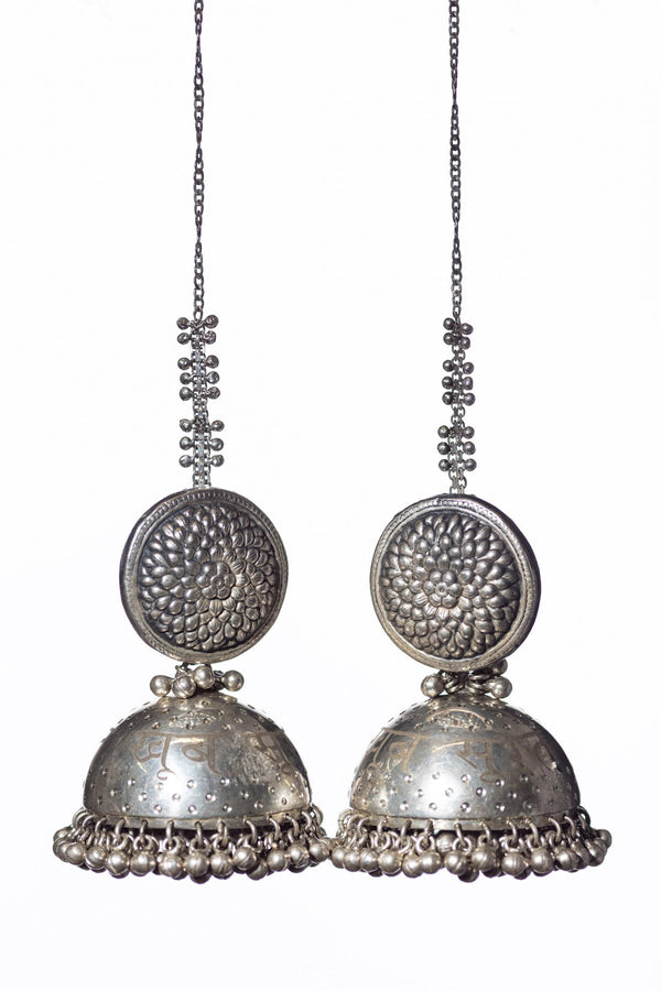 Indian Ethnic Silver Jhumka