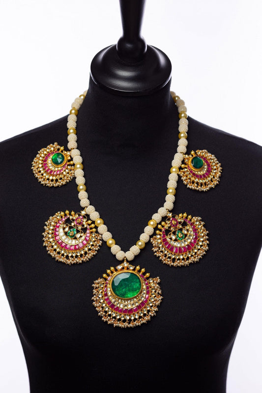 hand made wedding neckpiece and earring set 