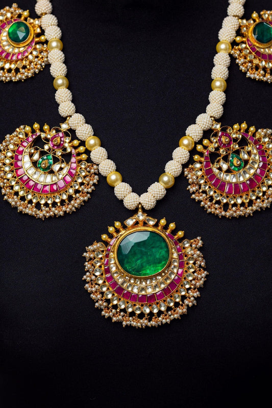 hand made wedding neckpiece and earring set