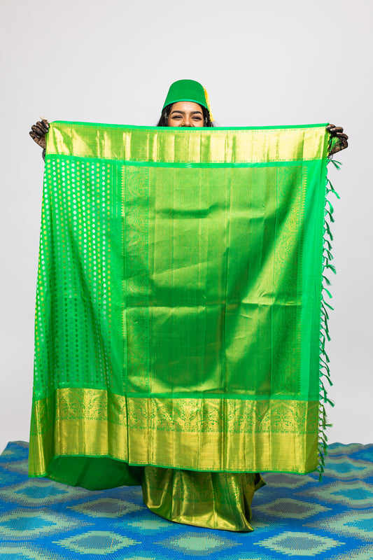 Kanjiveram Silk saree by Ayush Kejriwal