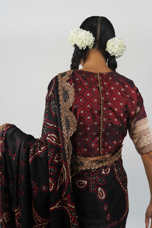 Wedding wear bandhani saree