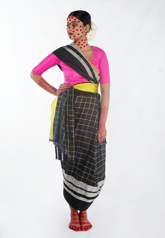Handwoven Chanderi Silk Saree by Ayush Kejriwal