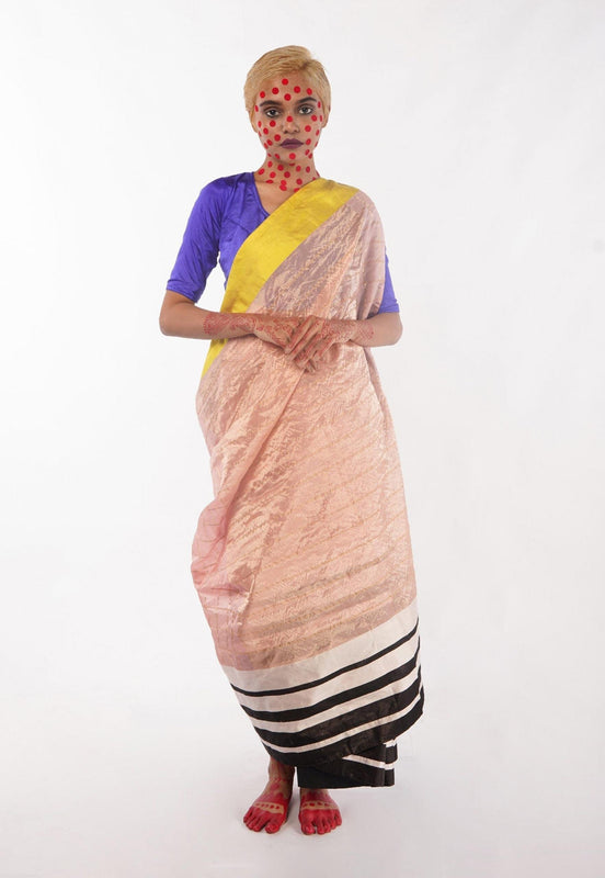 Handwoven Chanderi Silk Saree by Ayush Kejriwal