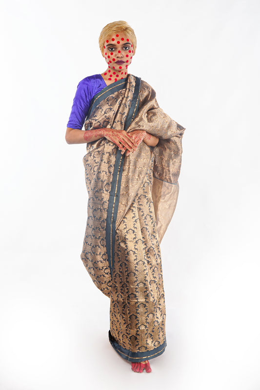 Gold saree