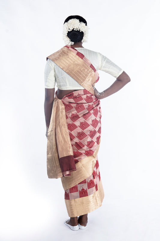 Ayush Kejriwal Taj Motif Silk Saree