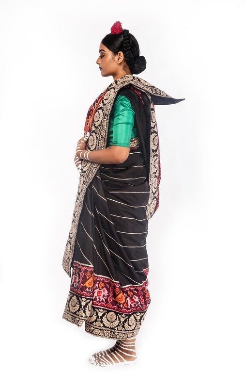 Single ikkat handwoven patola silk saree