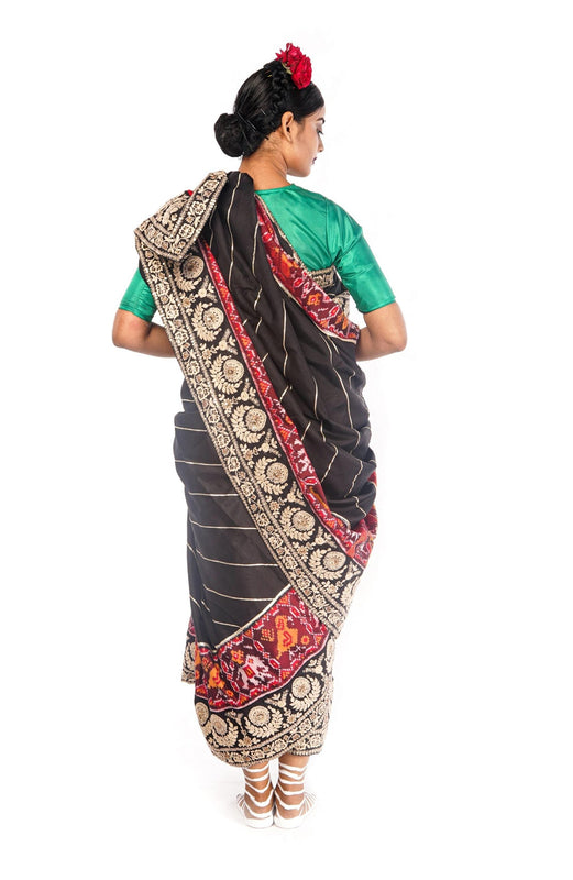 Single ikkat handwoven patola silk saree