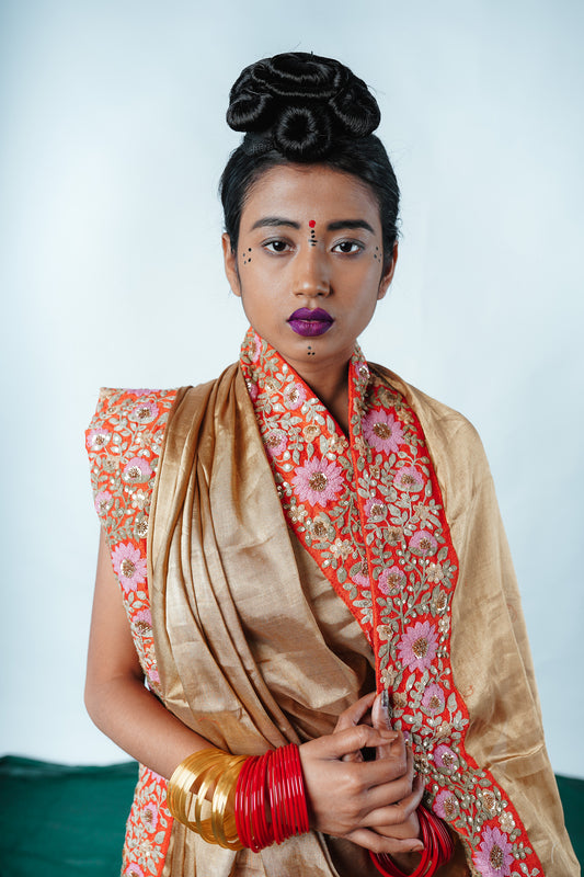 Hand Embroidered Saree by Ayush Kejriwal