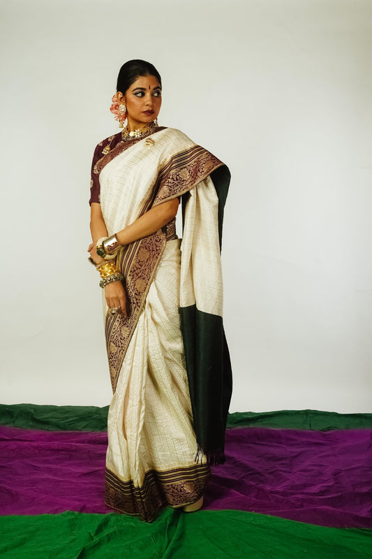 handcrafted banarasi brocade silk saree
