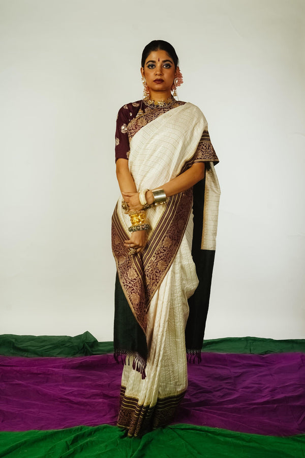 handcrafted banarasi brocade silk saree