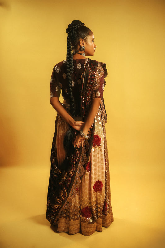 Wedding Bandhani Saree