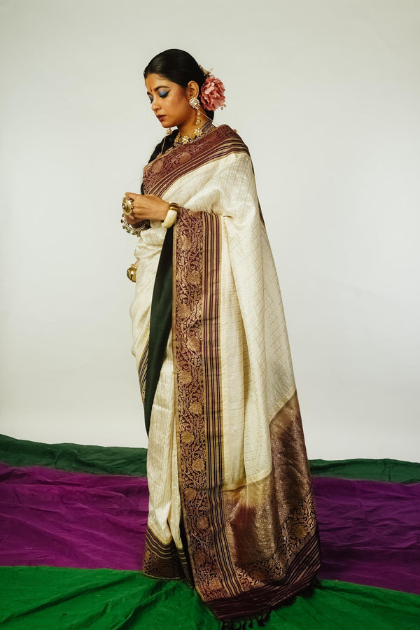 handcrafted banarasi brocade silk saree