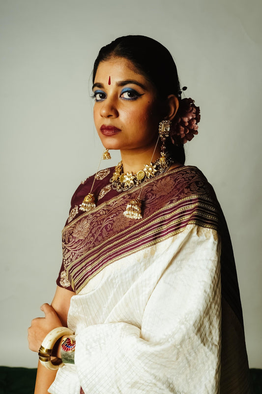 handcrafted banarasi brocade silk saree