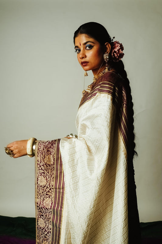 handcrafted banarasi brocade silk saree