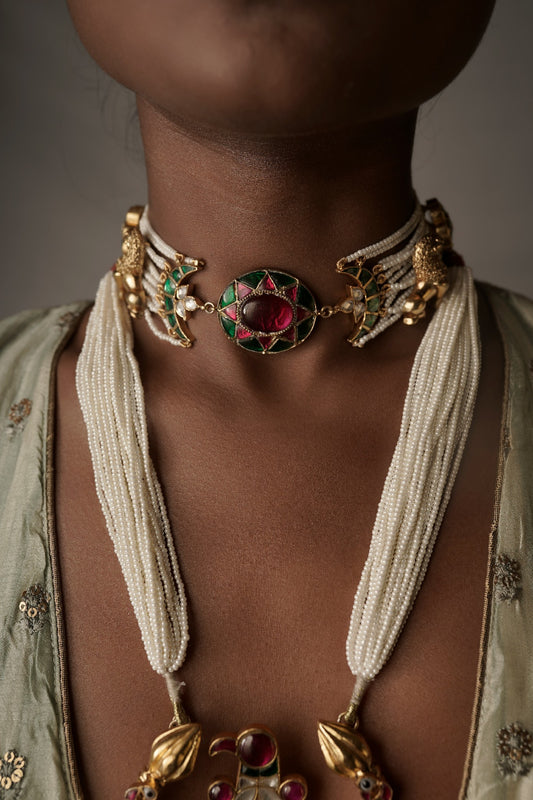 Unique statement vinatge silver Neckpiece