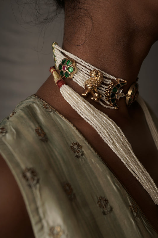 Unique Indian Vinatge Silver Neckpiece