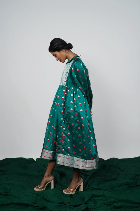 Chanderi dress by Ayush Kejriwal