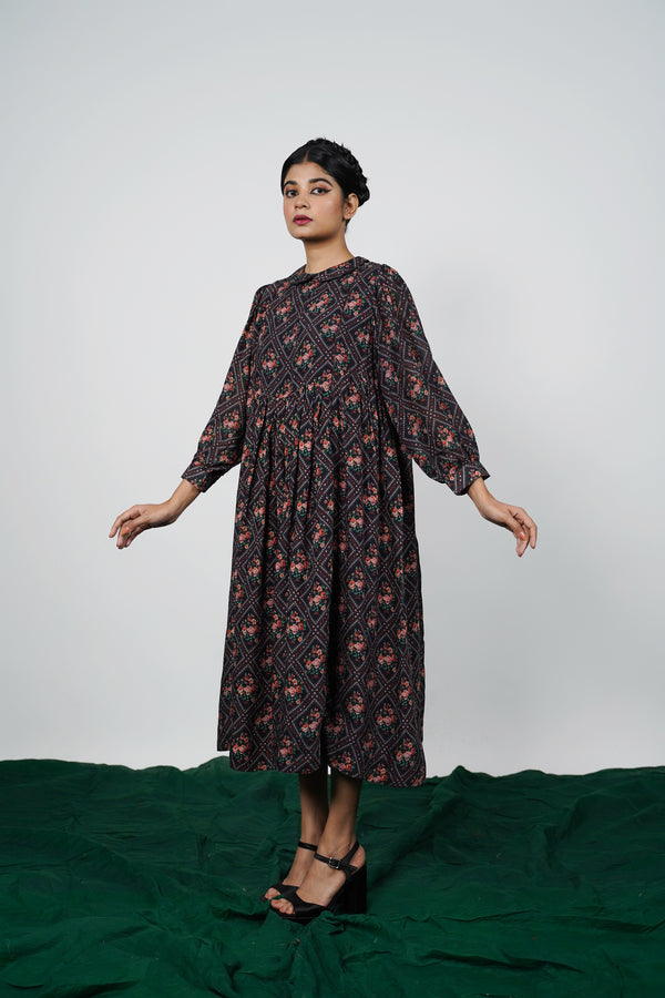 Floral printed dress by Ayush Kejriwal