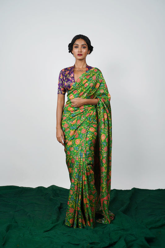 Designer Printed Silk Saree