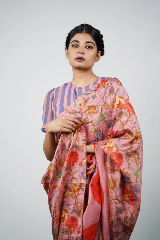 Designer Printed Silk Saree