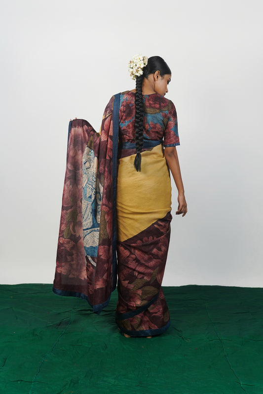 Ayush Kejriwal Kalamkari saree