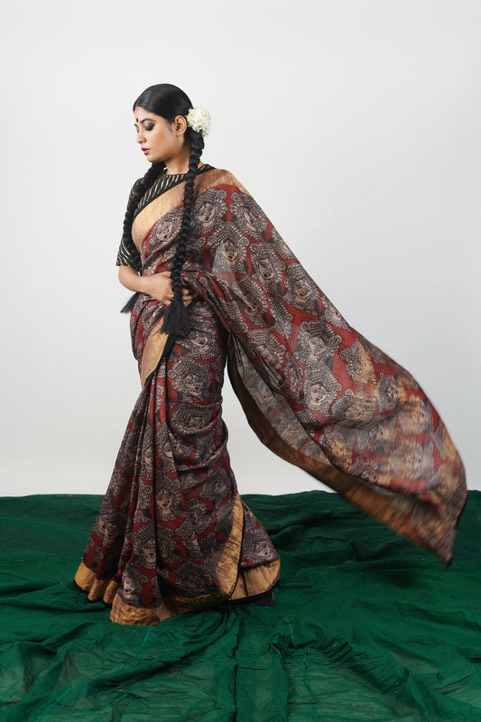 Real Kalamkari Saree