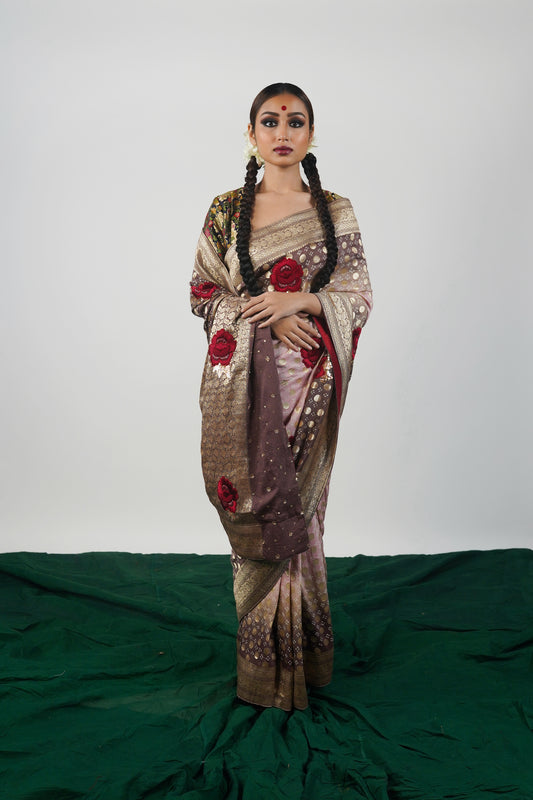 Ayush Kejriwal Bandhani Saree