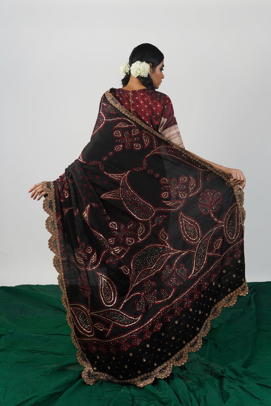 Handcrafted Bandhani Saree